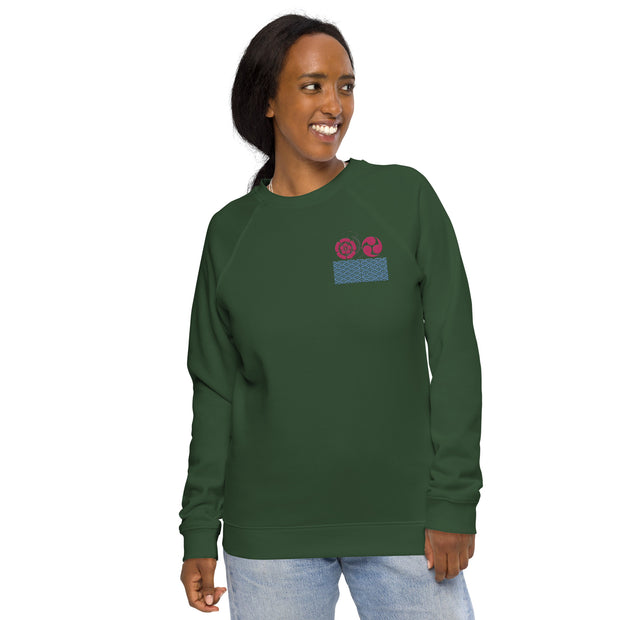 Unisex organic raglan sweatshirt, O8-2