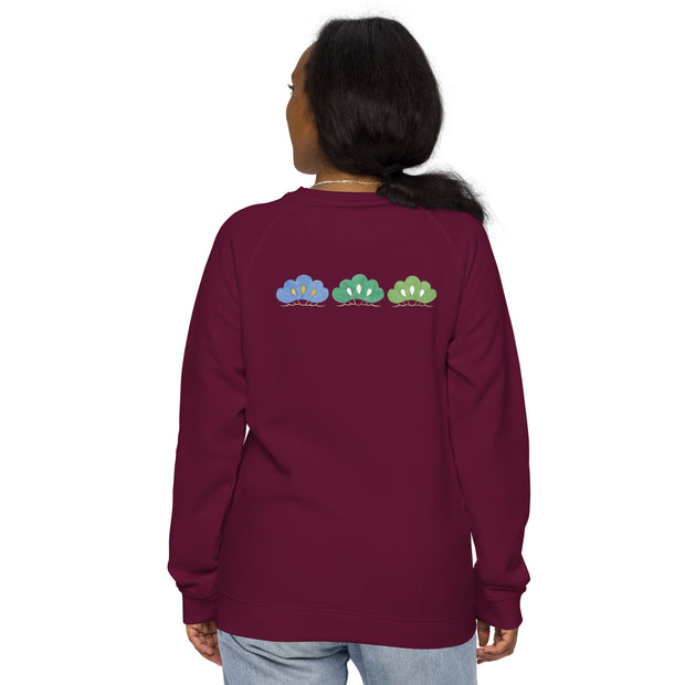 Unisex organic raglan sweatshirt, O8-2