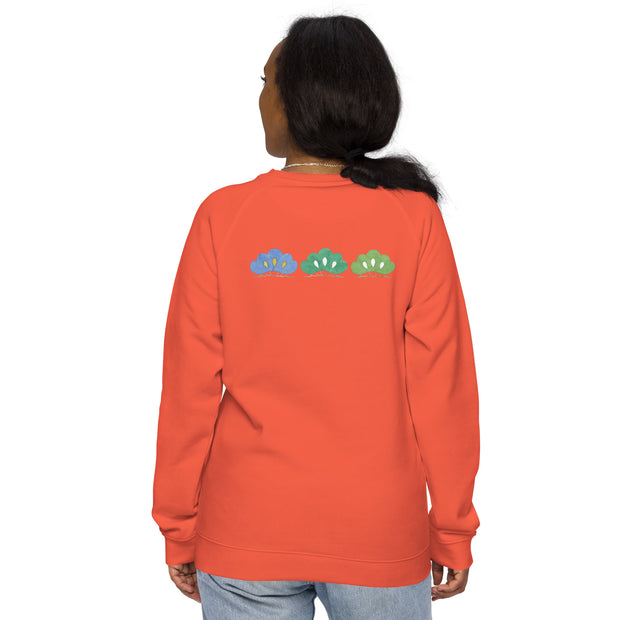 Unisex organic raglan sweatshirt, O8-2