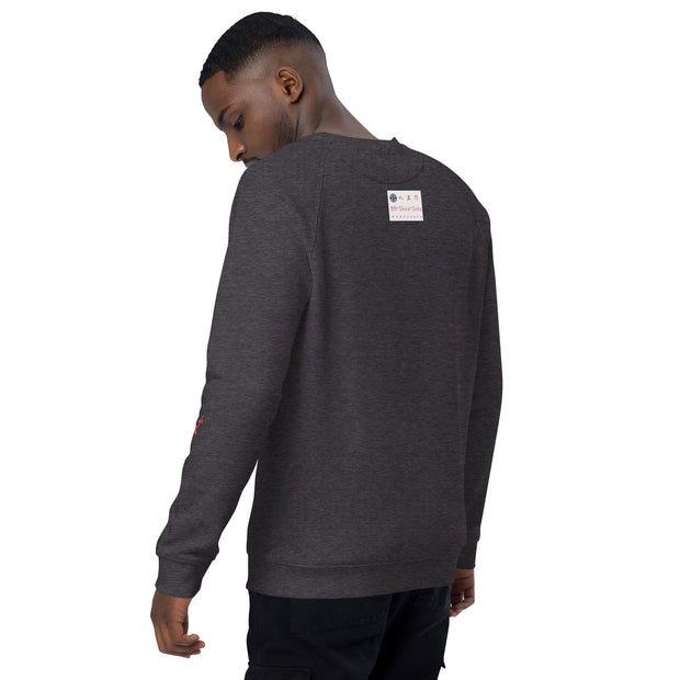 Unisex organic raglan sweatshirt, O8-4