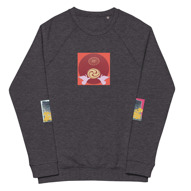 Unisex organic raglan sweatshirt, O8-3